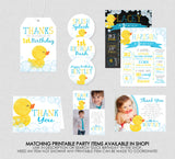 Rubber Duck Milestone Poster - EDITABLE INSTANT DOWNLOAD - Rubber Ducky, Birthday Sign, First Birthday, Photo Prop, Duck 1st Birthday