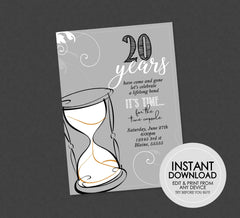 Time Capsule Invite - EDITABLE INSTANT DOWNLOAD - Time Capsule Opening Invitation, Time Capsule Invites, Editable Time Capsule Invites