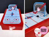 Printable Valentines Hockey Rink For Box || EDITABLE DIGITAL DOWNLOAD || Hockey Valentine, Valentines Box, Hockey Rink