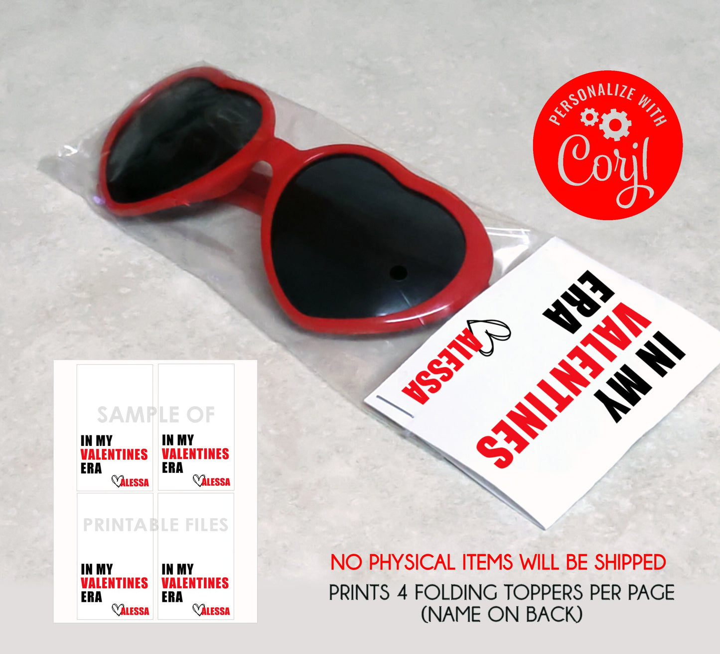 In My Valentine Era Folding Favor Bag Topper || EDITABLE DIGITAL DOWNLOAD