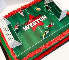 Edible Soccer Field Personalized Birthday Cake Topper Sugar Sheet - Soccer Birthday, Soccer Field Cake, Cake Image, Soccer Cake Topper