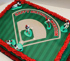 Edible Baseball Field Personalized Birthday Cake Topper Sugar Sheet - Baseball Birthday, Baseball Field Cake, Baseball Cake Image Topper