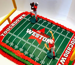 Edible Football Field Personalized Birthday Cake Topper Sugar Sheet - Football Birthday, Football Field Cake, Edible Football Cake Topper