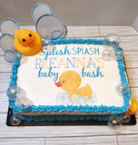 Edible Rubber Duck Baby Shower Personalized Cake Topper Sugar Sheet - Duck Baby Shower, Rubber Ducky, Duck Cake Image, Boy or Girl Duck