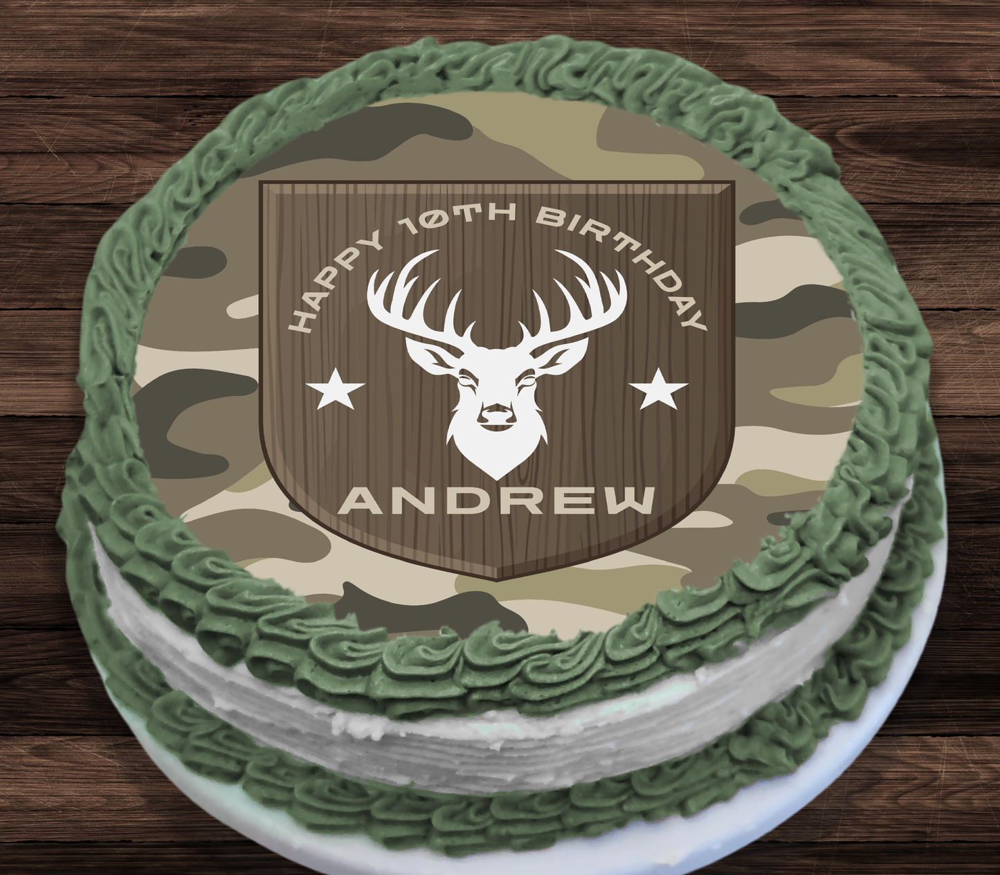 Hunting Edible Birthday Cake Topper Personalized Sugar Sheet | 6 Style Options