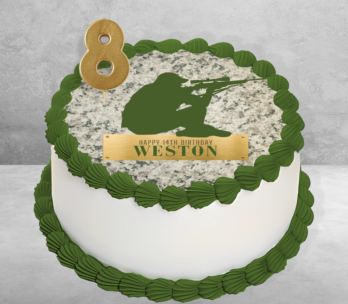 Hunting Edible Birthday Cake Topper Personalized Sugar Sheet | 6 Style Options