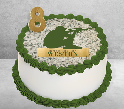 Hunting Edible Birthday Cake Topper Personalized Sugar Sheet | 6 Style Options