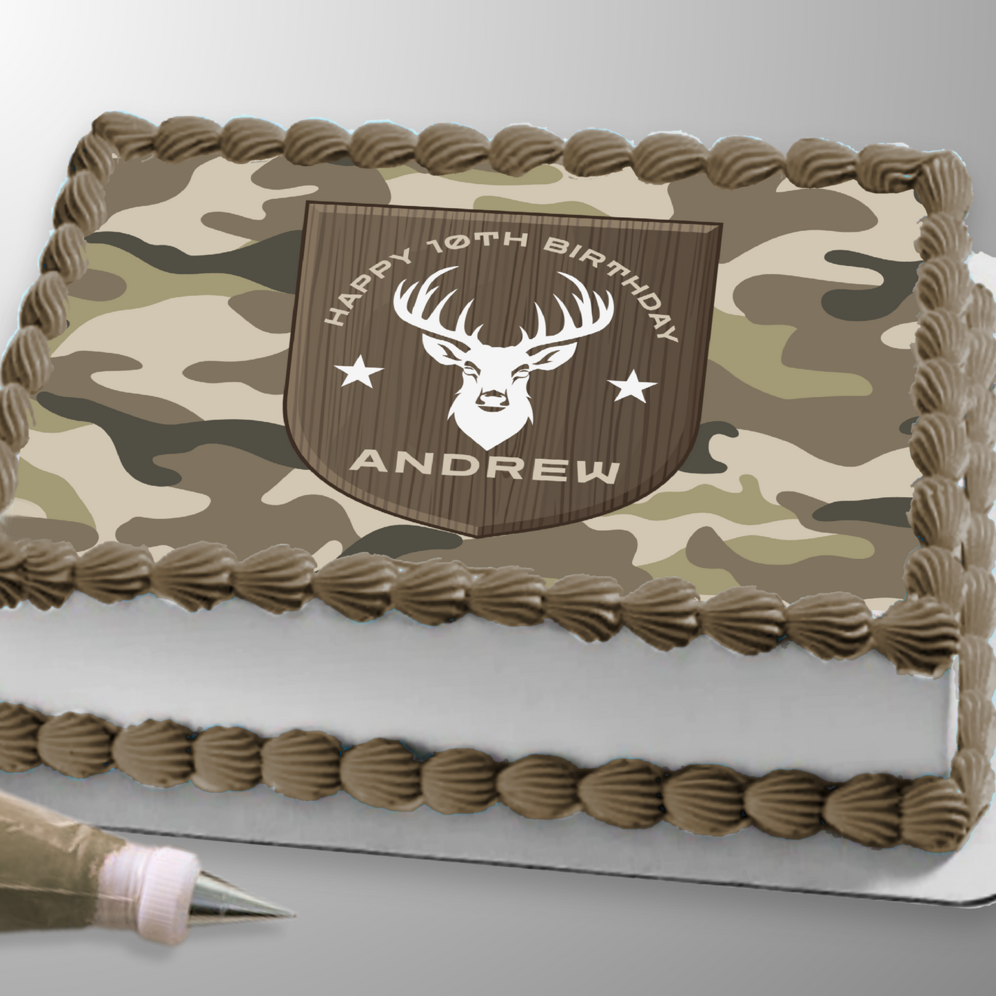 Hunting Edible Birthday Cake Topper Personalized Sugar Sheet | 6 Style Options