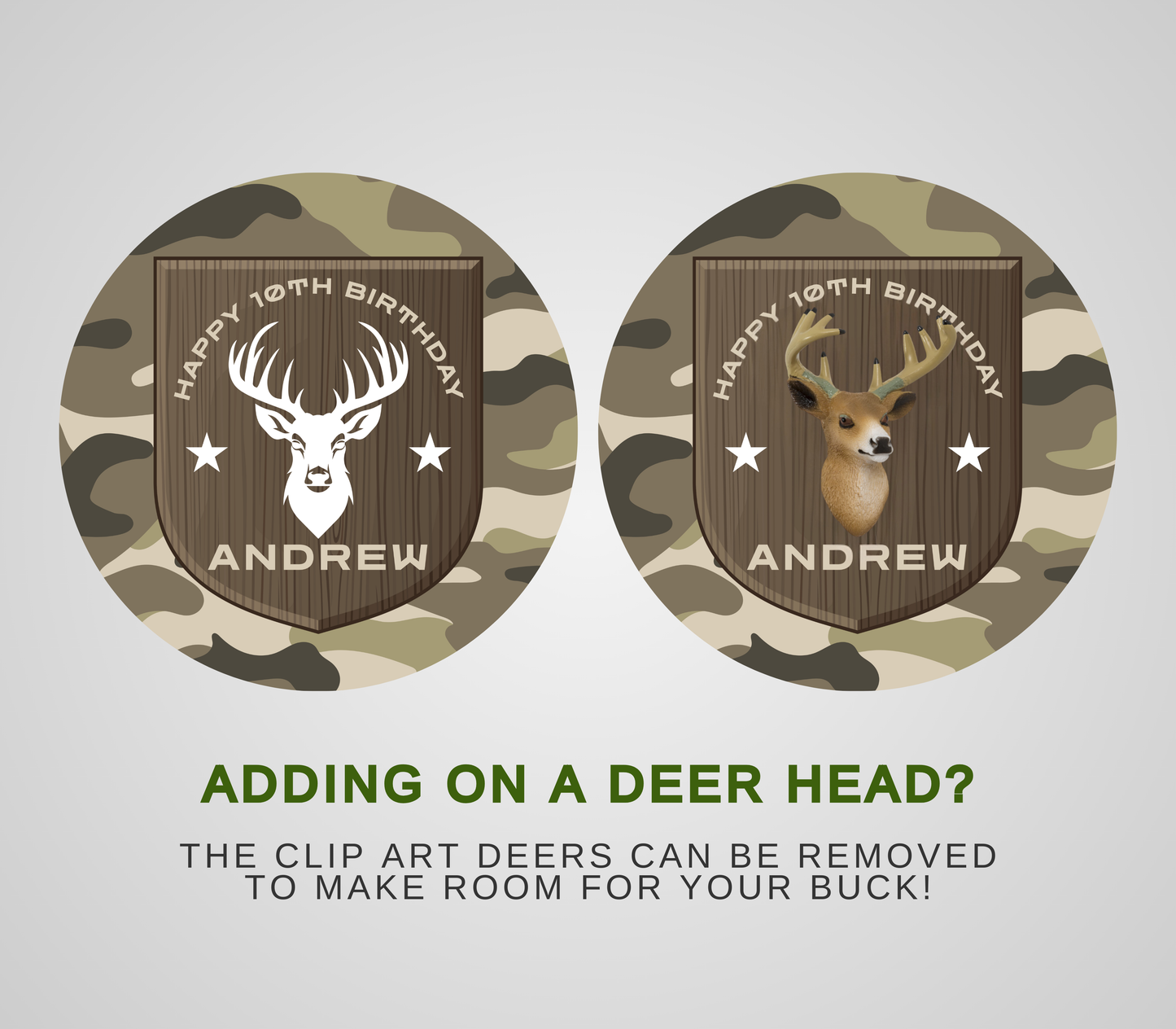 Hunting Edible Birthday Cake Topper Personalized Sugar Sheet | 6 Style Options