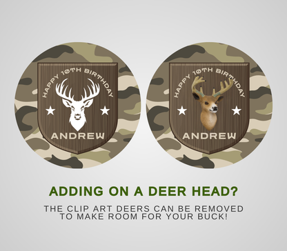 Hunting Edible Birthday Cake Topper Personalized Sugar Sheet | 6 Style Options