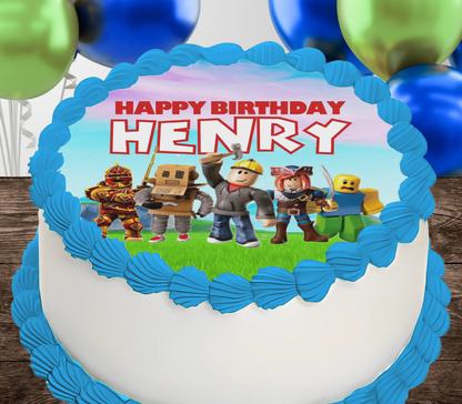 Roblox Edible Cake Topper Sugar Sheet | for a Roblox Birthday Party