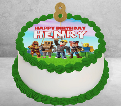 Roblox Edible Cake Topper Sugar Sheet | for a Roblox Birthday Party