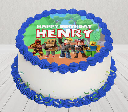 Roblox Edible Cake Topper Sugar Sheet | for a Roblox Birthday Party