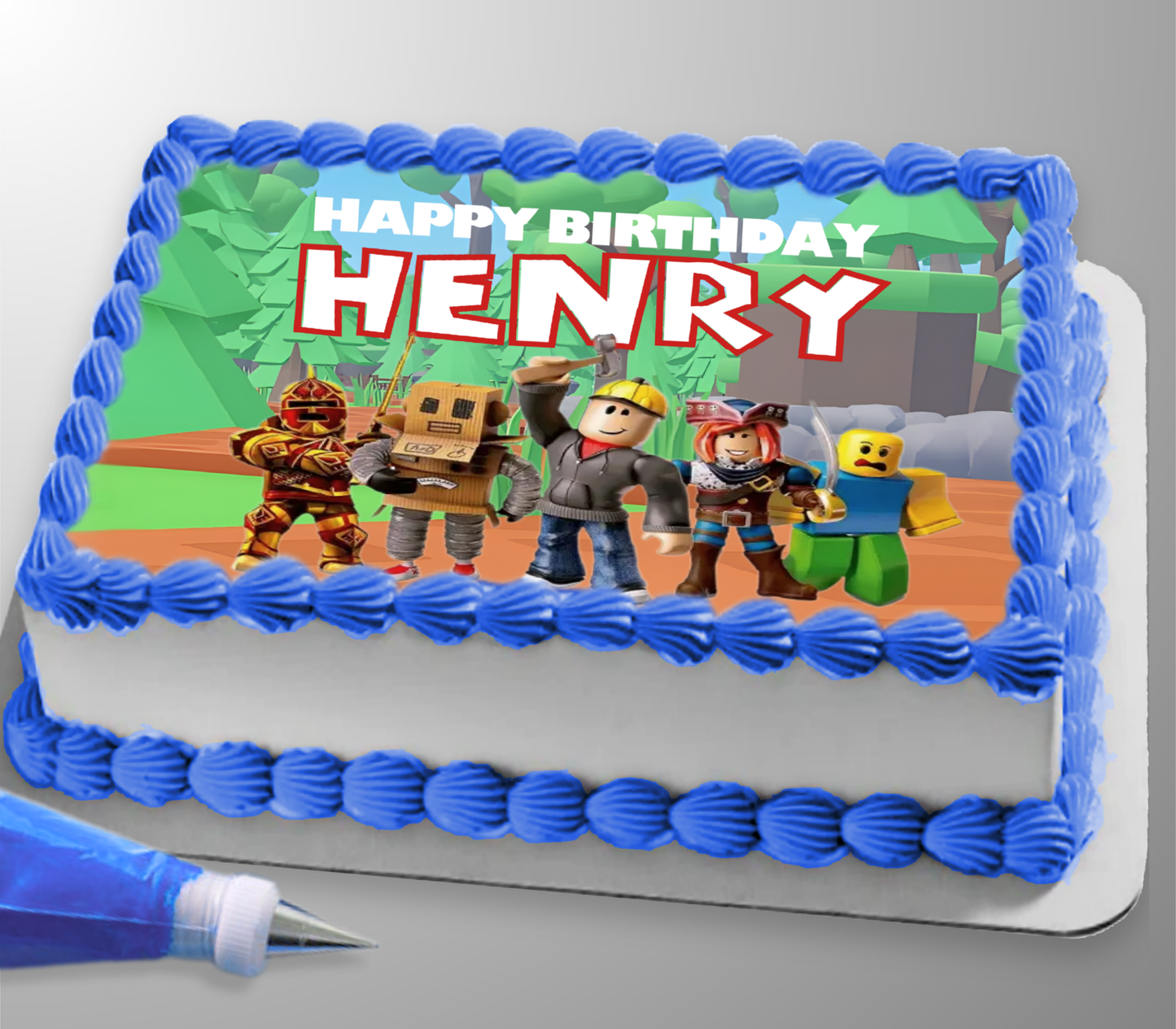 Roblox Edible Cake Topper Sugar Sheet | for a Roblox Birthday Party