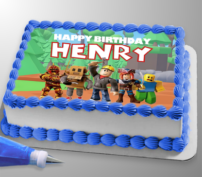 Roblox Edible Cake Topper Sugar Sheet | for a Roblox Birthday Party