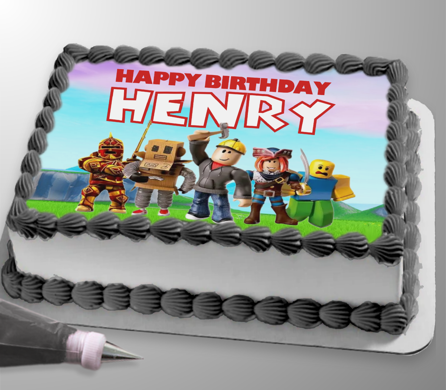 Roblox Edible Cake Topper Sugar Sheet | for a Roblox Birthday Party