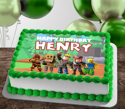 Roblox Edible Cake Topper Sugar Sheet | for a Roblox Birthday Party