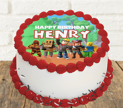 Roblox Edible Cake Topper Sugar Sheet | for a Roblox Birthday Party